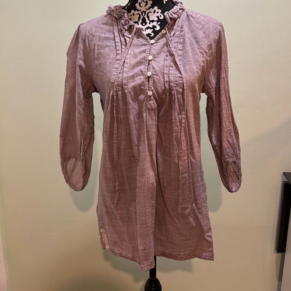 Juicy couture peasant ruffle blouse size 6‎